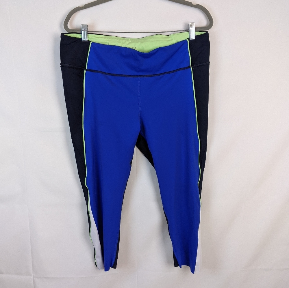 Athleta Velocity Colorblock Stash Capri XL